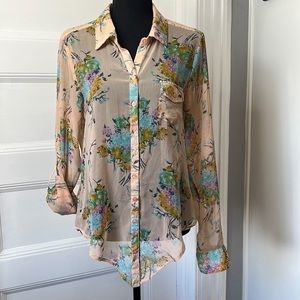 Love Fire Pink Long sleeve blouse in size L‎ GET YOUR BARBICORE ON!